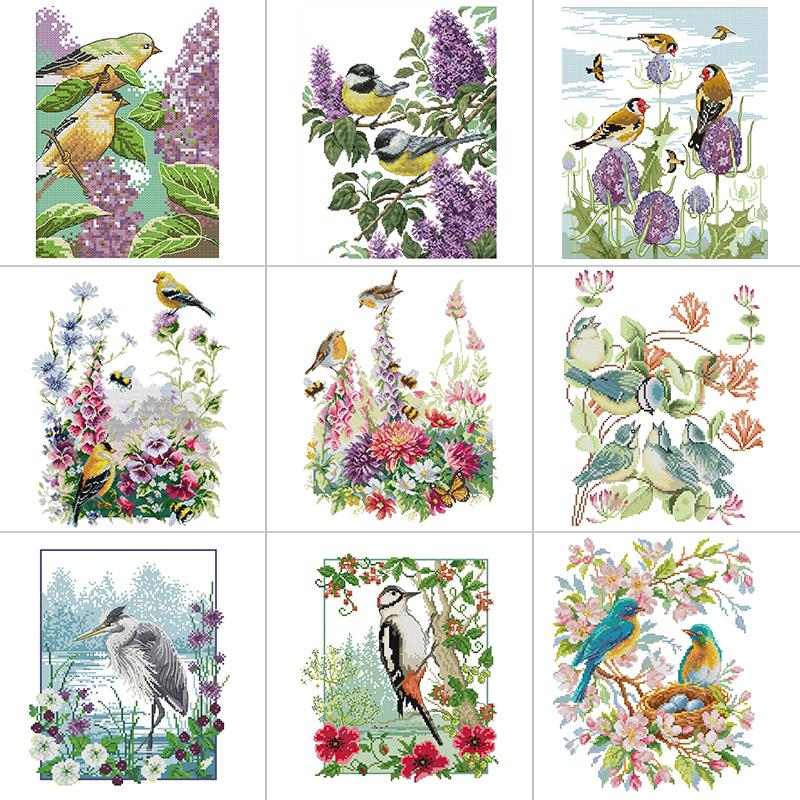 Embroidery Tas - Birds and Flowers Series Joy Sunday