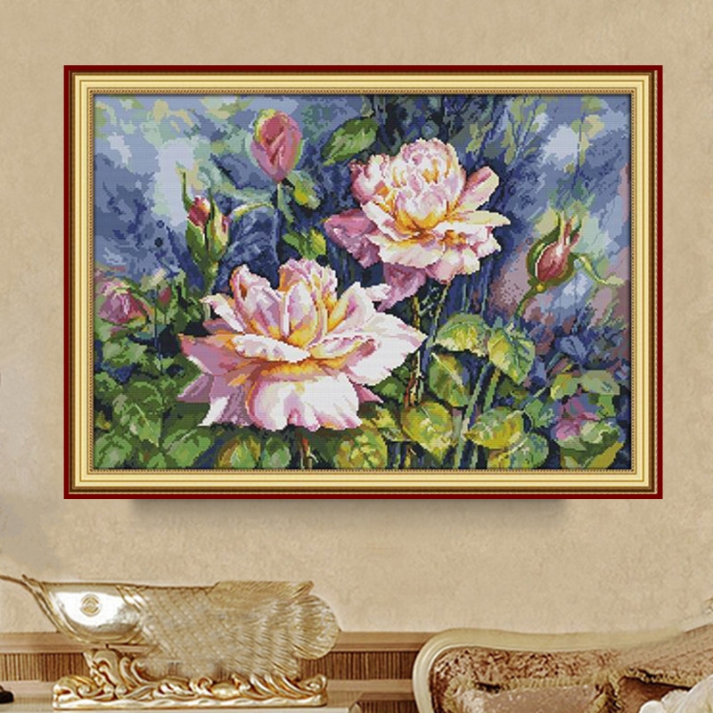 Embroidery Rose Stitch - Do-It-Yourself Cross Stitch Rose Floral Thread