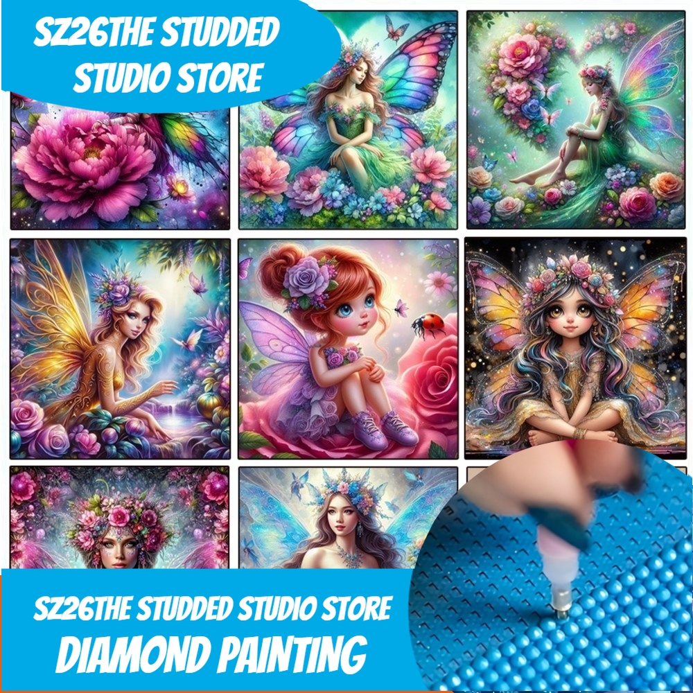 Embroidery Flower - Sz26The Studded Cute Elf Girl Diamond