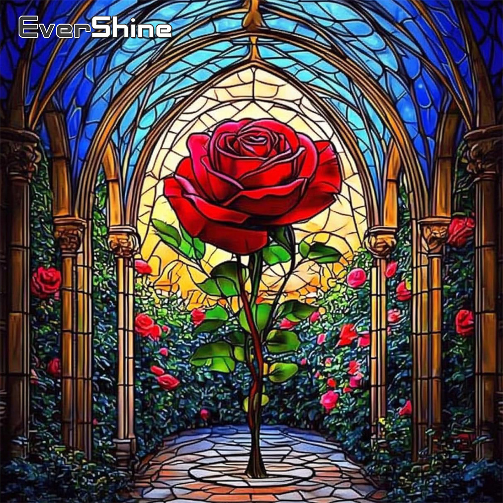 Embroidery Rose Stitch - Evershine 11CT Cross Stitch Rose Flower