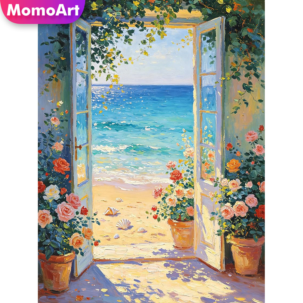 Embroidery Rose Stitch - Momoart Printed Cross Stitch Kit Seaside
