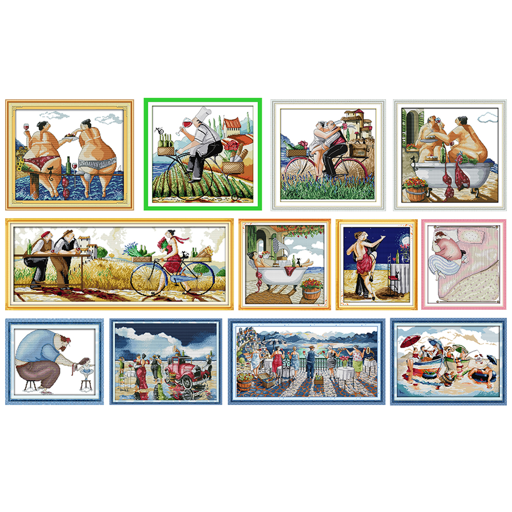 Embroidery Lovers - Cross Stitch Kits for Beach, Fat