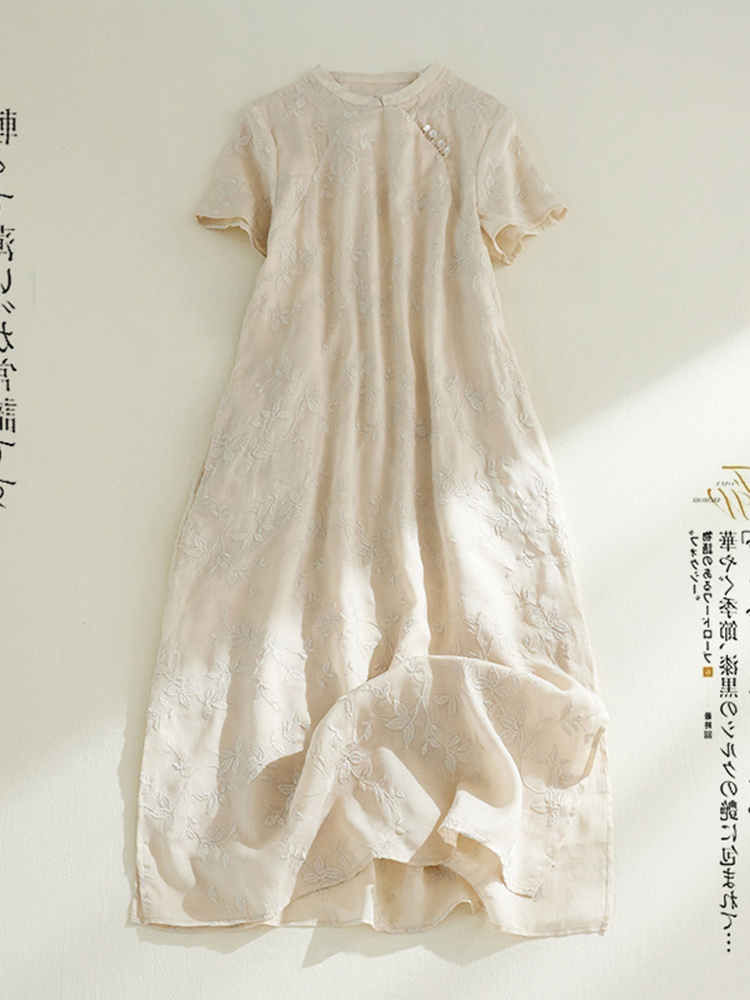 Embroidery Fashion - Elegant Chinese Style Women's Long Qipao