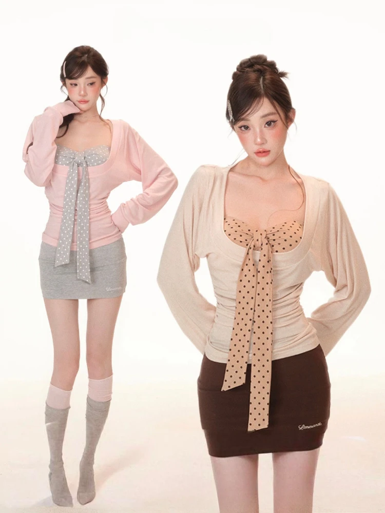 Y2K Two Piece Set: Sexy Pleate - Embroidery Fashion avis et prix