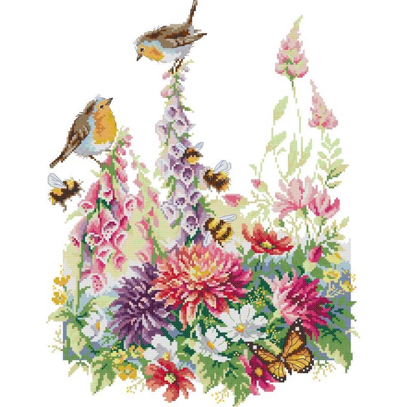 Birds and Flowers Series Joy S - Embroidery Tas avis et prix