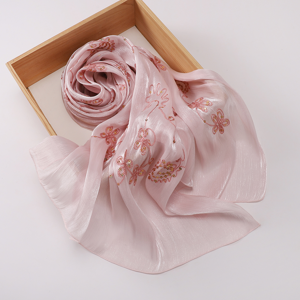 Elegant Embroidery Glitter Shi - Embroidery Pashmina avis et prix
