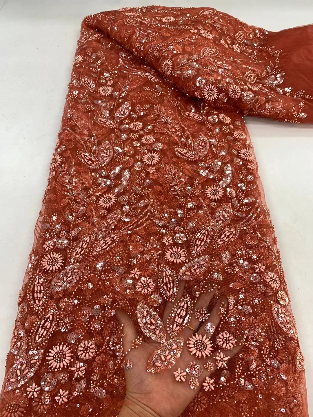 Gold French Beaded Lace Bride  - Embroidery Pashmina avis et prix