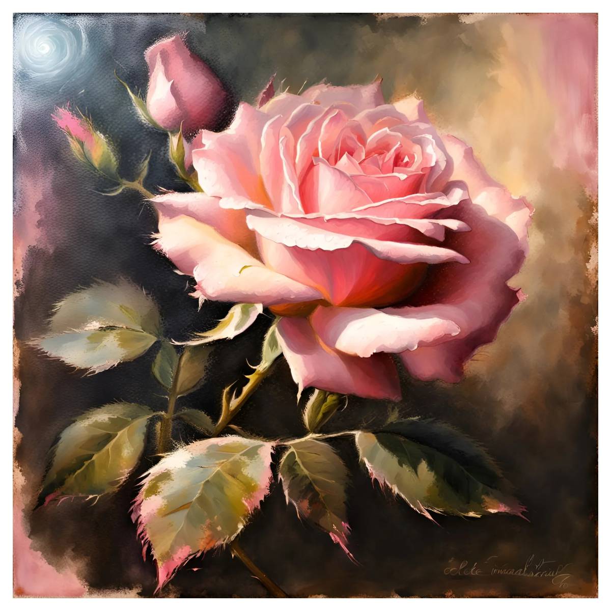 pink rose 30X30CM/11.8inch cro - Embroidery Rose Stitch avis et prix