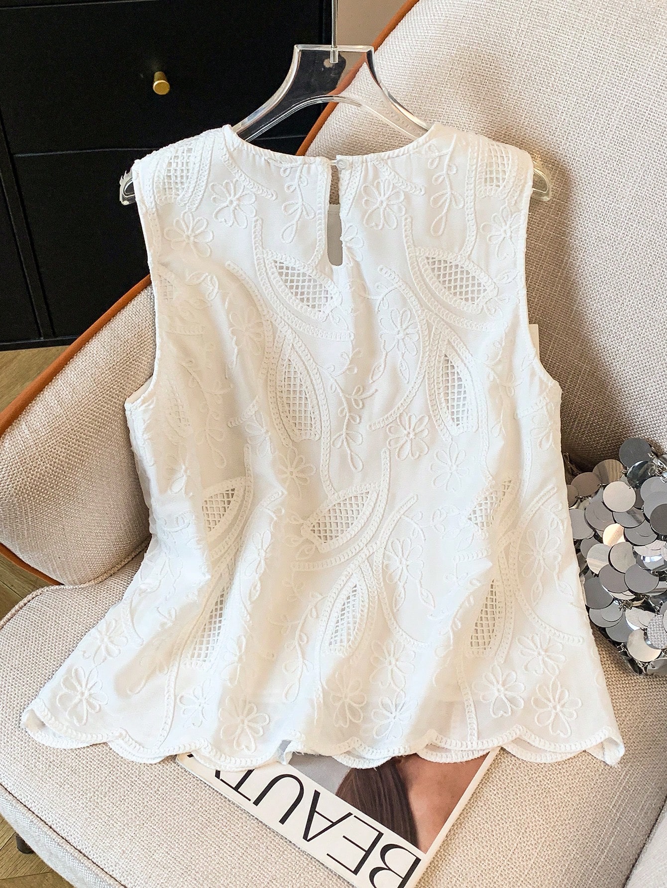Womens Spring Summer Elegant F - Embroidery Vest avis et prix