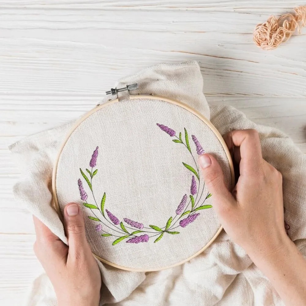 4 Sheets Lavender Flower Butte - Embroidery Sheet avis et prix