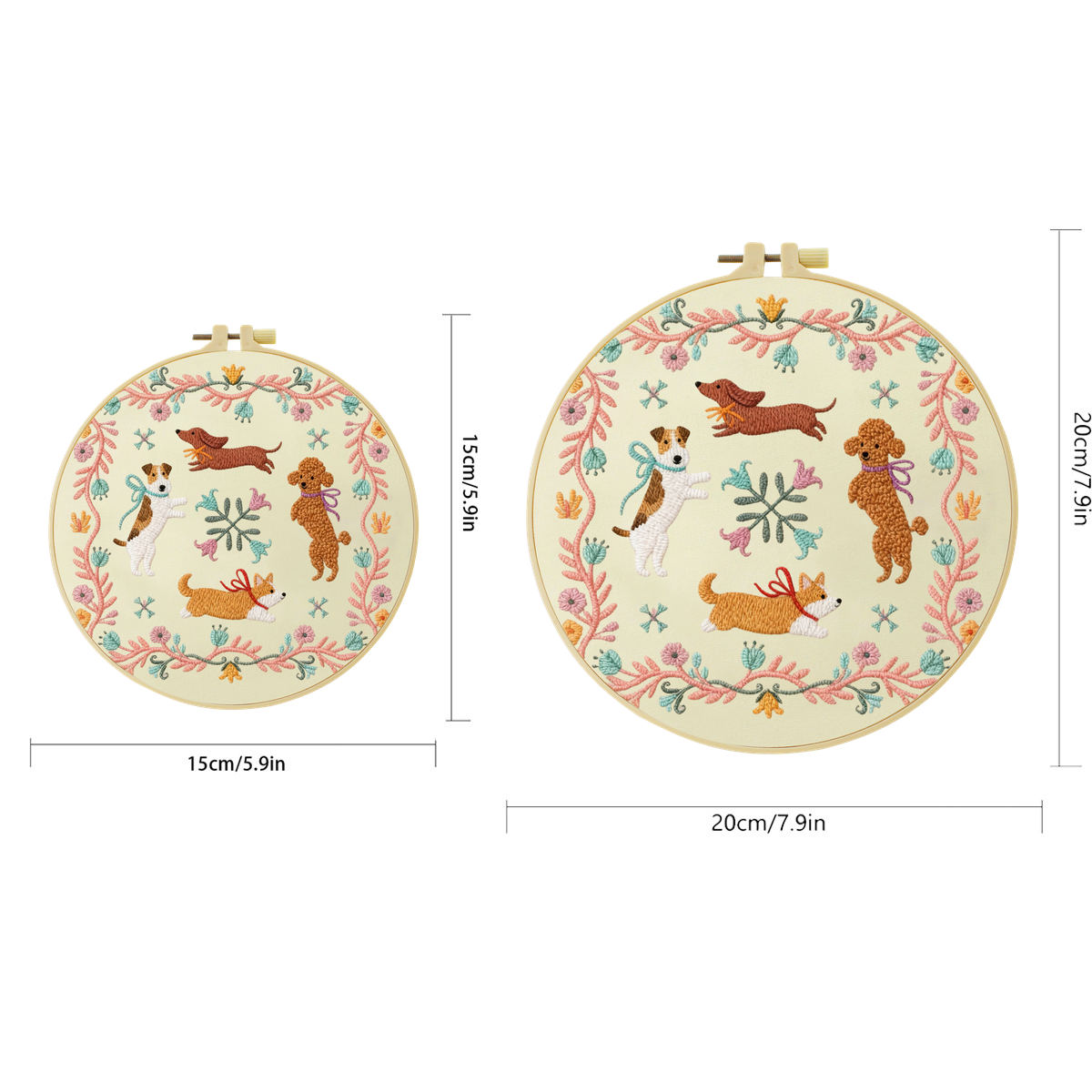 1pc 20X20CM/15X15CM running do - Embroidery Running Stitch avis et prix