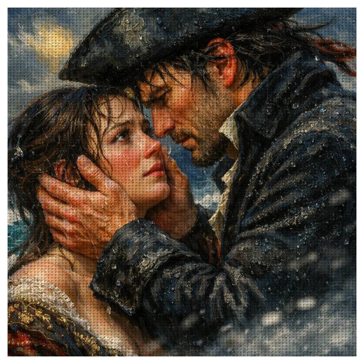 1pc 40X40CM/15.74inch Couple s - Embroidery Lovers avis et prix