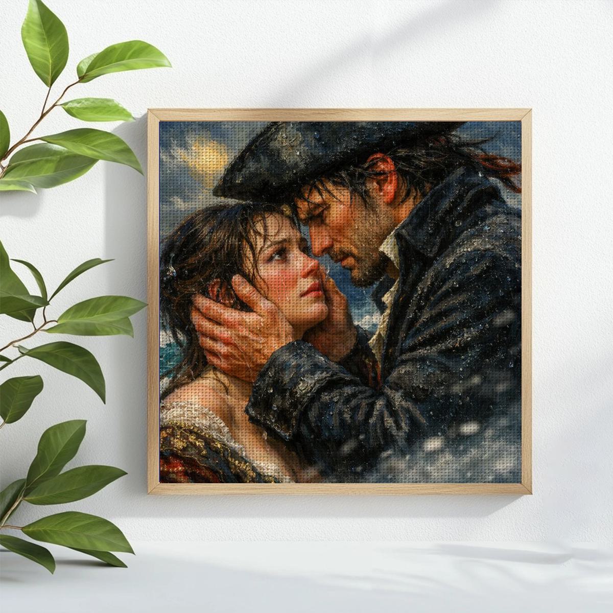 1pc 40X40CM/15.74inch Couple s - Embroidery Lovers avis et prix