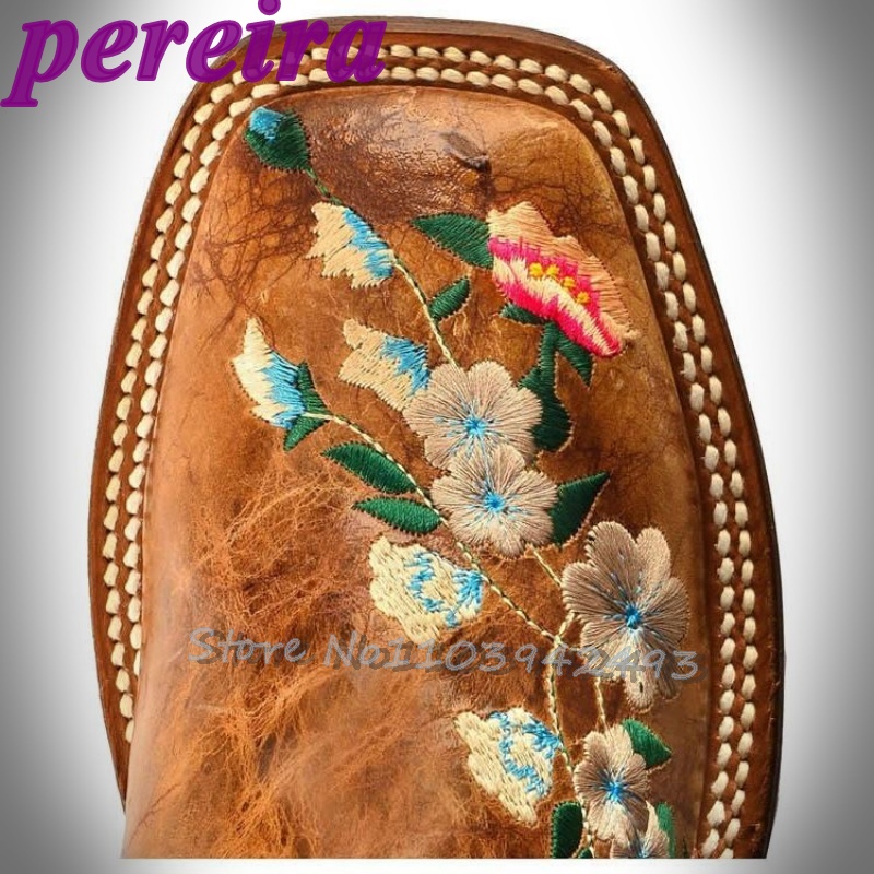 Embroidered Flower Boots Rose  - Embroidery Flower avis et prix