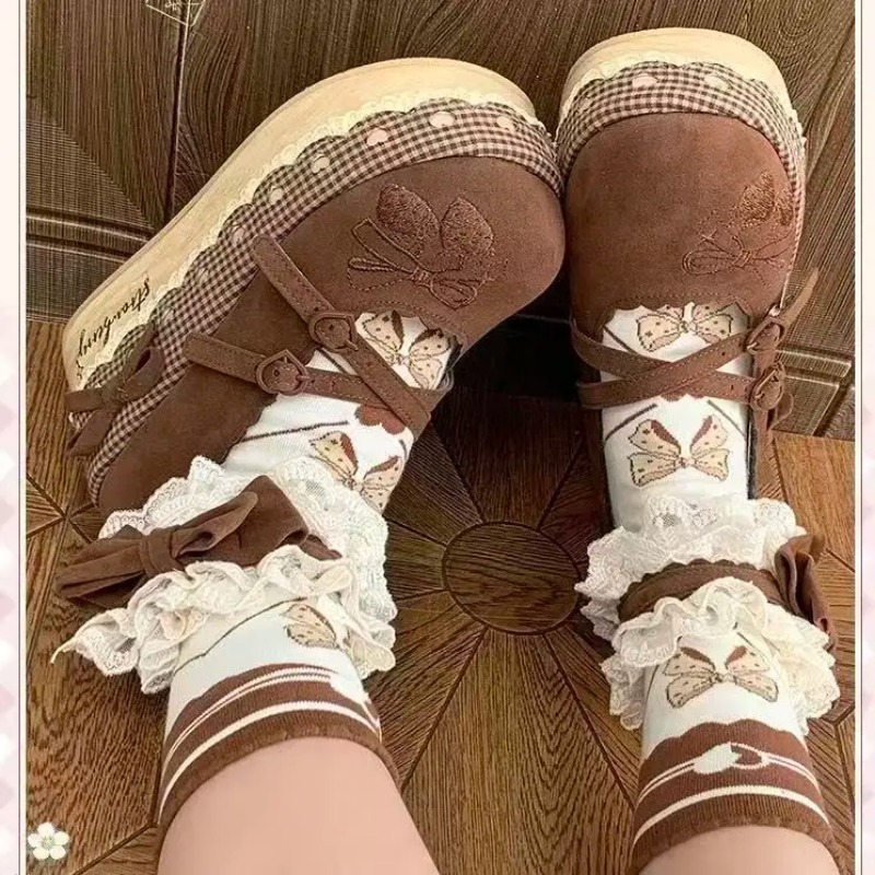 Lolita High Heels Height Incre - Embroidery Canvas avis et prix