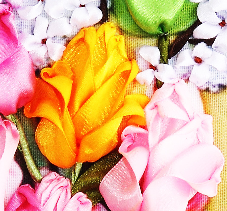 Needlework,DIY Ribbon Cross st - Embroidery Rose Stitch avis et prix
