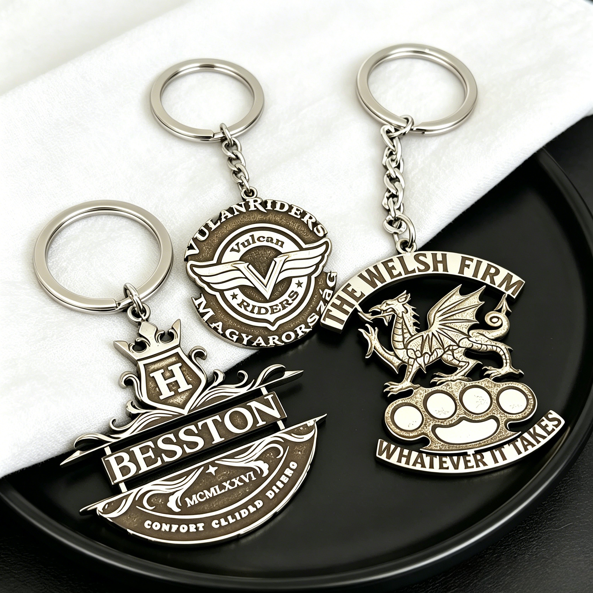 Custom Logo Keychain Vintage P - Embroidery Legacy avis et prix