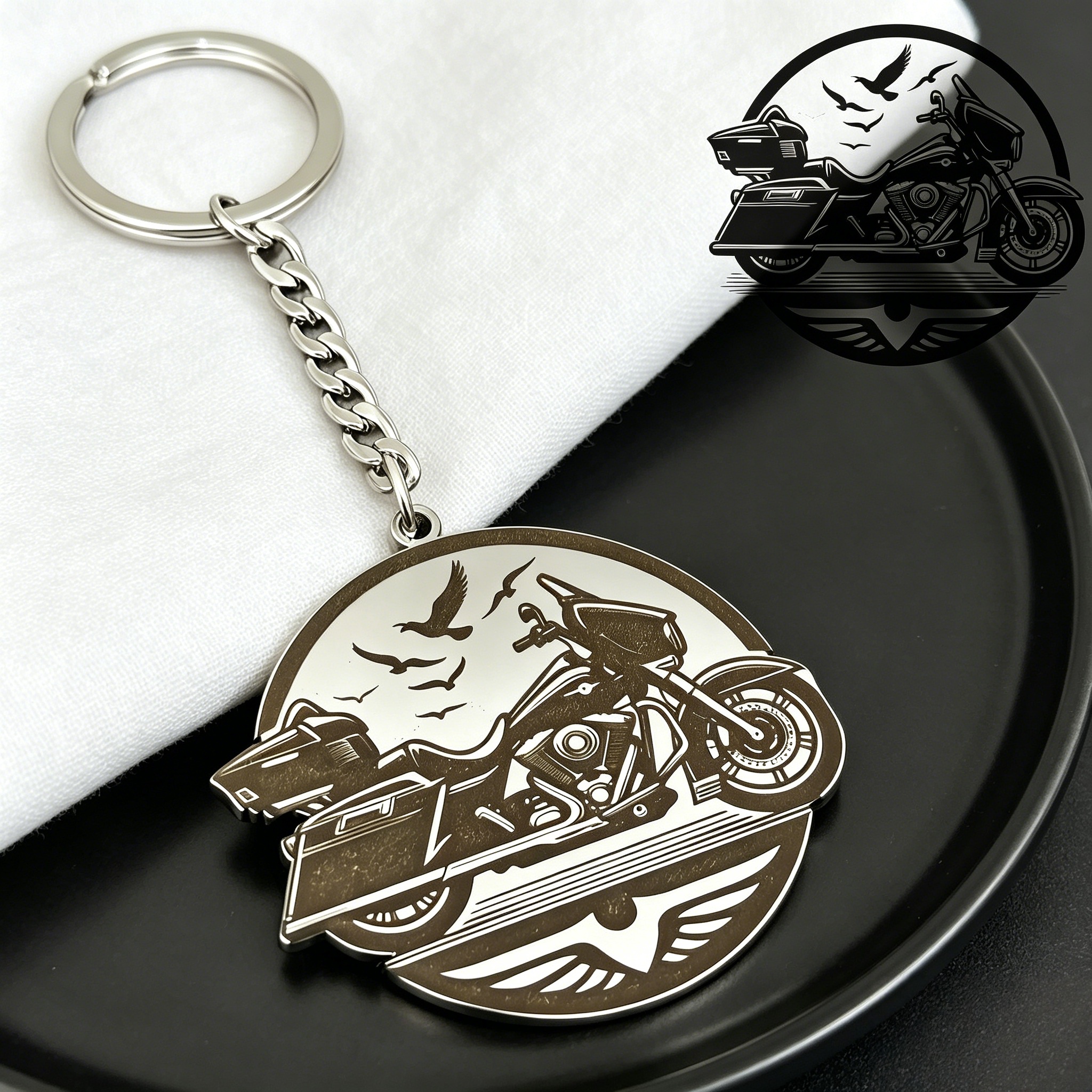 Custom Logo Keychain Vintage P - Embroidery Legacy avis et prix