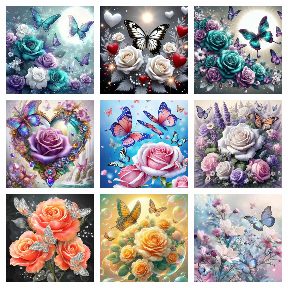 1pc frameless   Diamond Mosaic - Embroidery Flower avis et prix