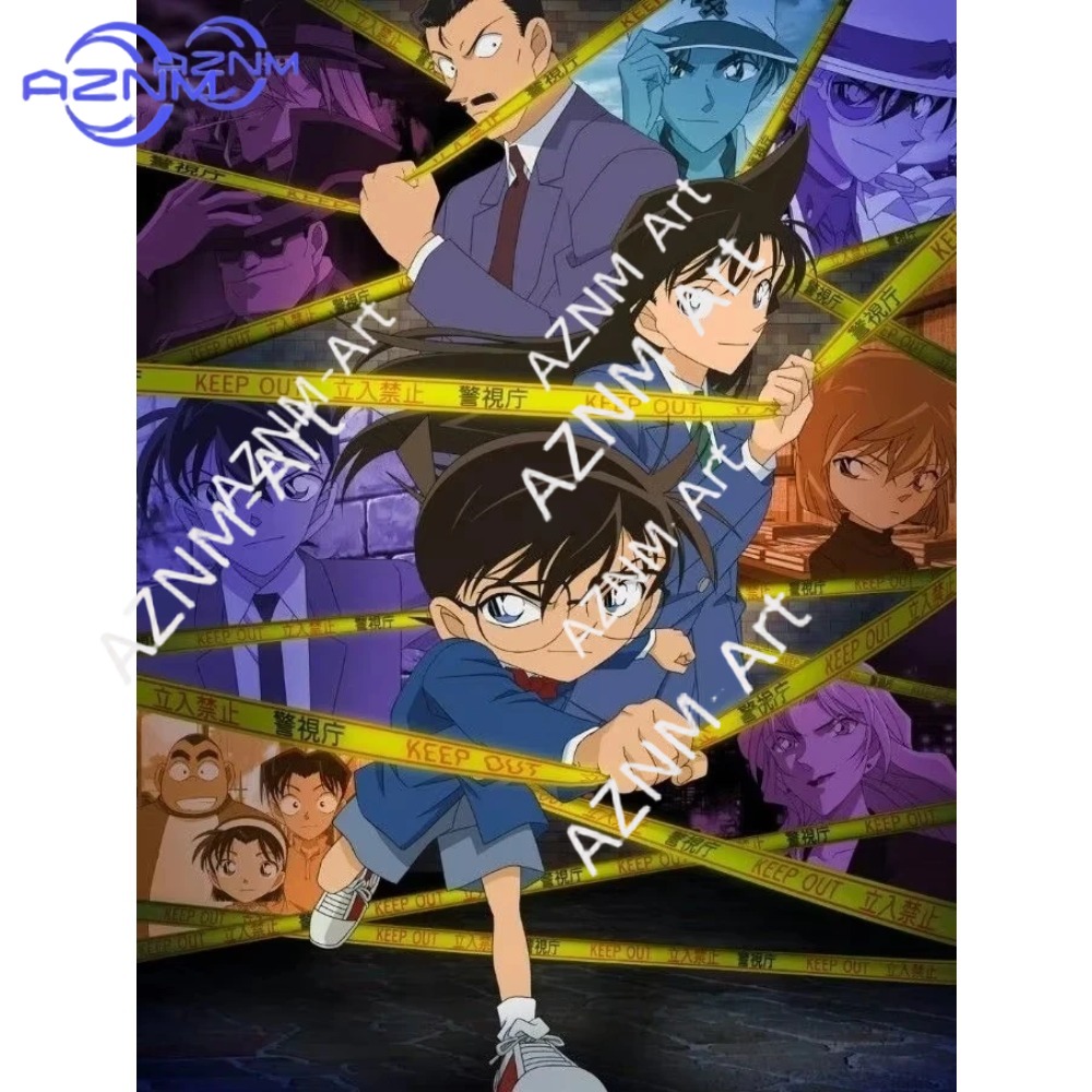 1pc Detective Conan Diamond Pa - Embroidery Canvas avis et prix