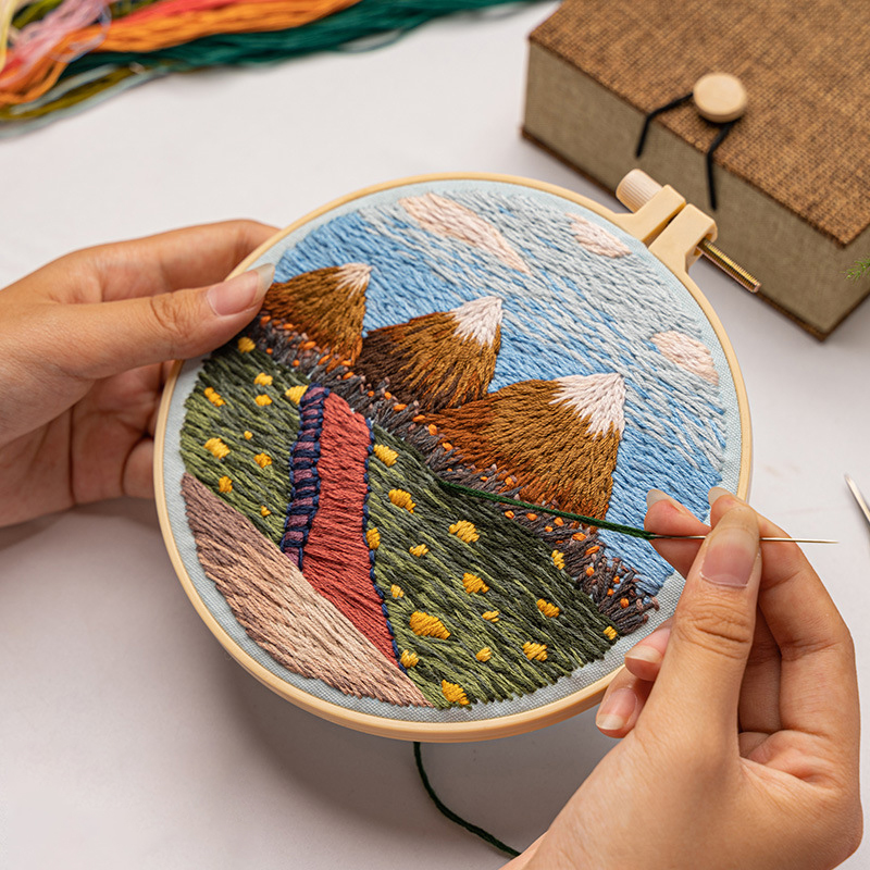 DIY Landscape Embroidery Set N - Embroidery Pashmina avis et prix