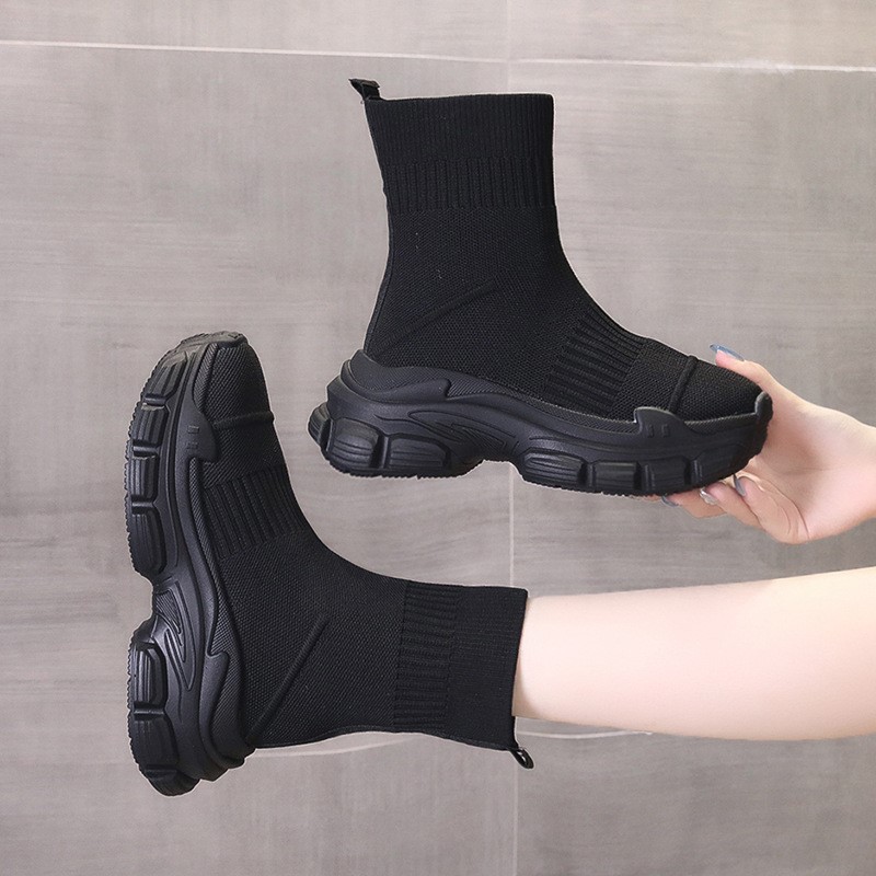 Sock boots women's summer new  - Embroidery Canvas avis et prix