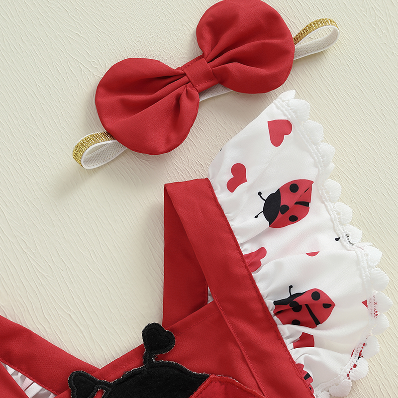 0-18M Newborn Baby Girls Cute  - Embroidery Lady Bug avis et prix