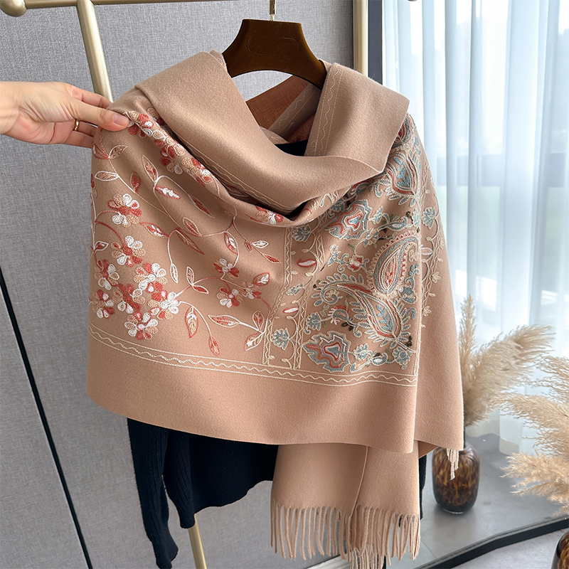 New Luxury Design Winter Embro - Embroidery Pashmina avis et prix