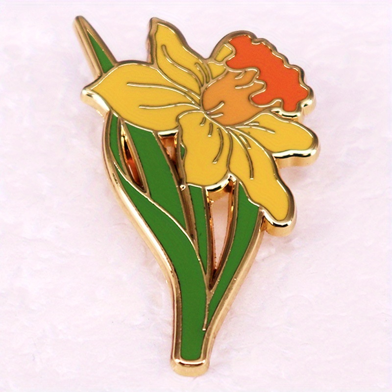 Yellow Daffodil Brooch Herbace - Embroidery Legacy avis et prix