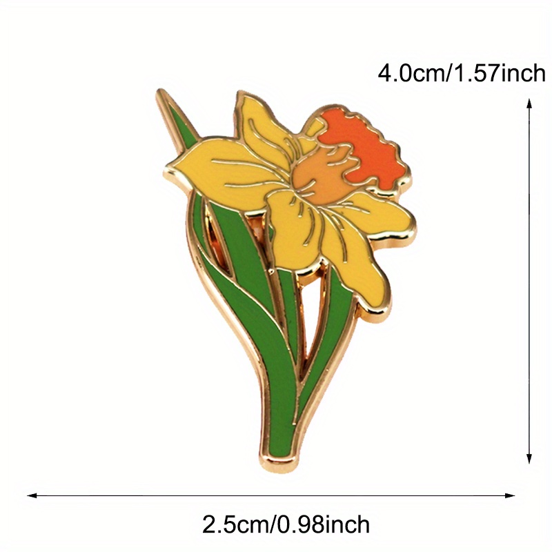 Yellow Daffodil Brooch Herbace - Embroidery Legacy avis et prix