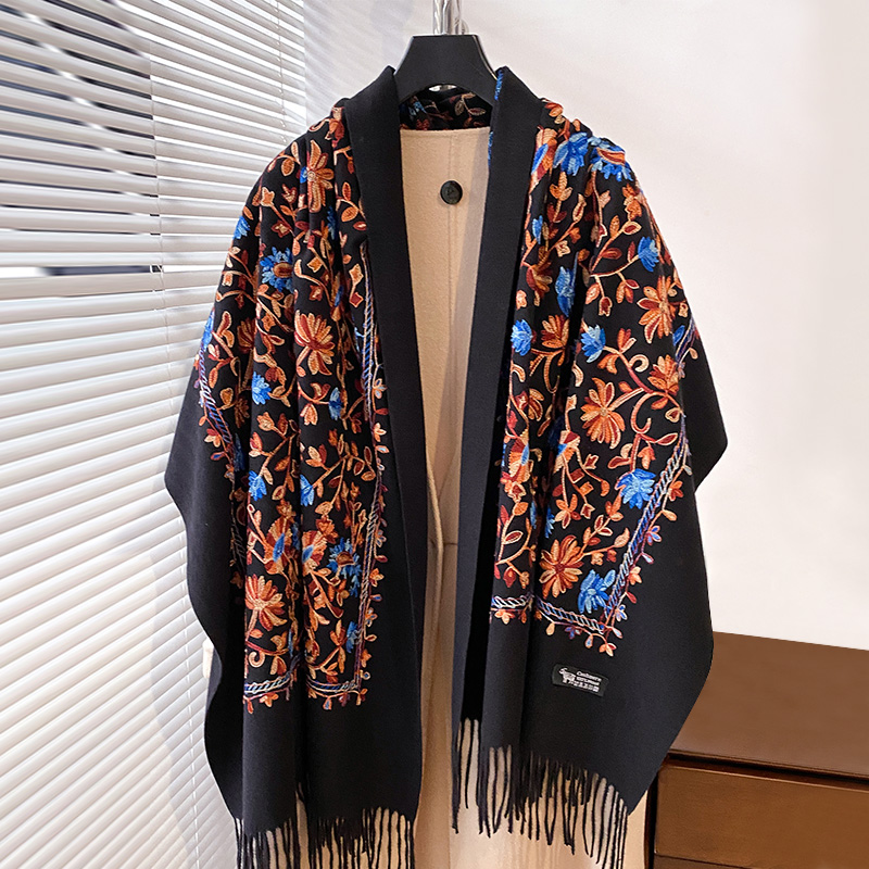 New Luxury Design Winter Embro - Embroidery Pashmina avis et prix