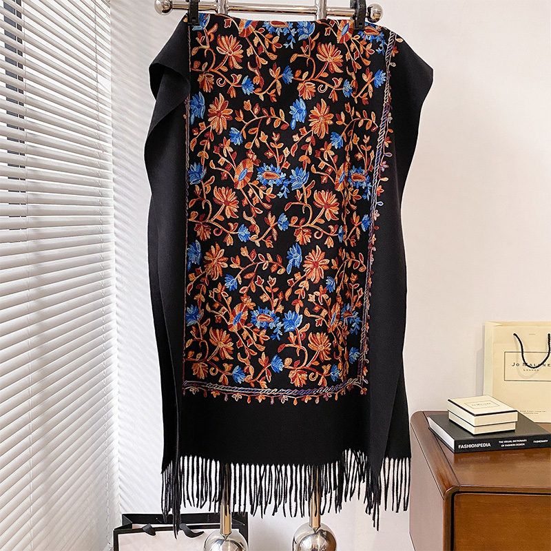 New Luxury Design Winter Embro - Embroidery Pashmina avis et prix