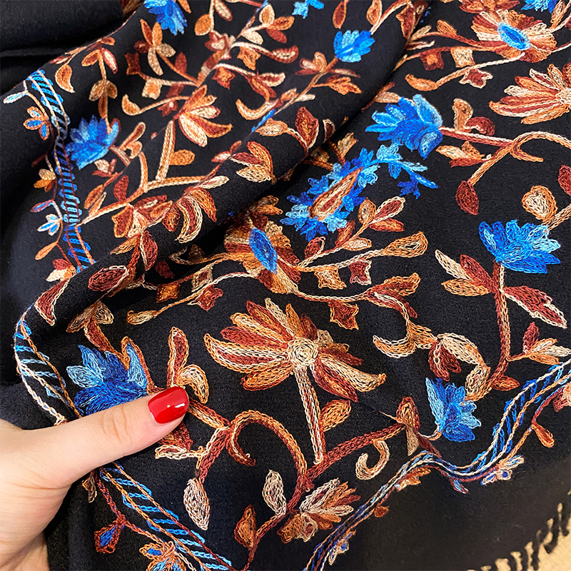New Luxury Design Winter Embro - Embroidery Pashmina avis et prix