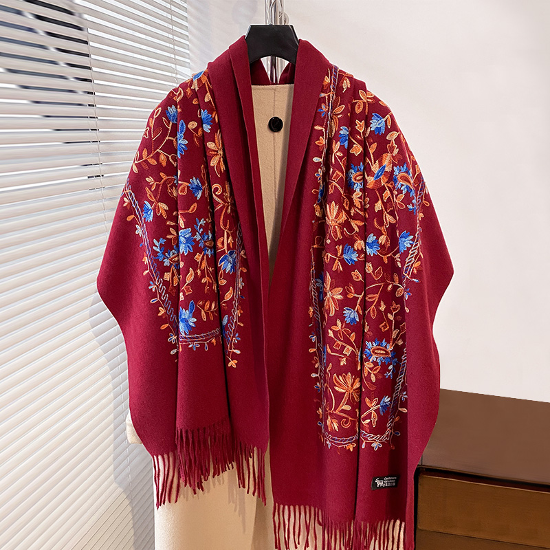 New Luxury Design Winter Embro - Embroidery Pashmina avis et prix