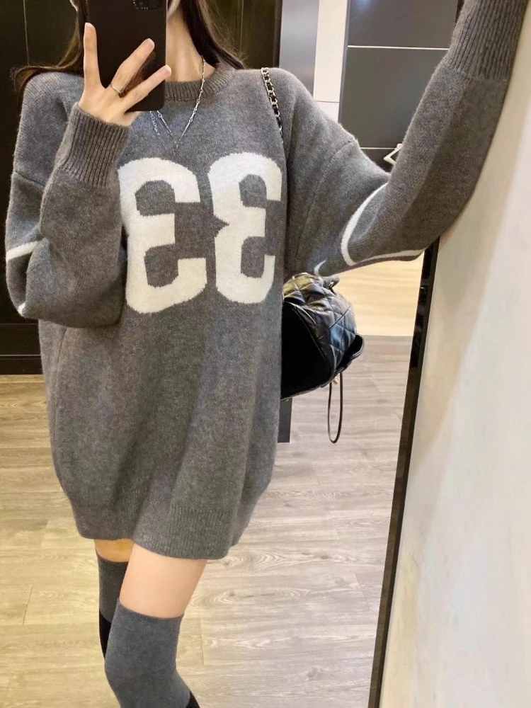 Y2K Vintage Knitted Sweater Wo - Embroidery Fashion avis et prix