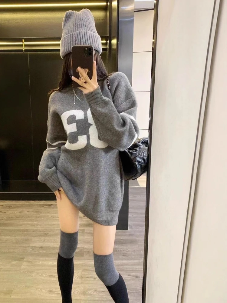 Y2K Vintage Knitted Sweater Wo - Embroidery Fashion avis et prix