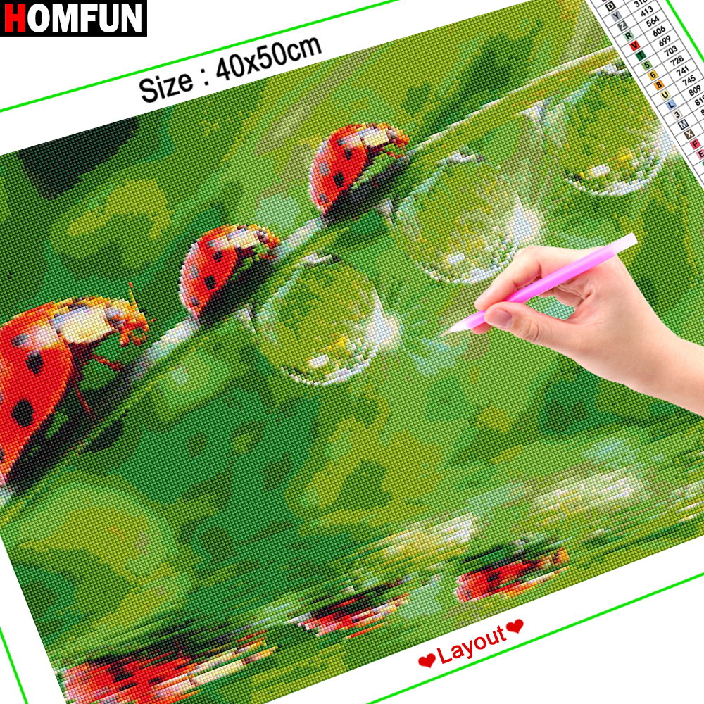 HOMFUN Art 5D Diy Diamond Pain - Embroidery Lady Bug avis et prix