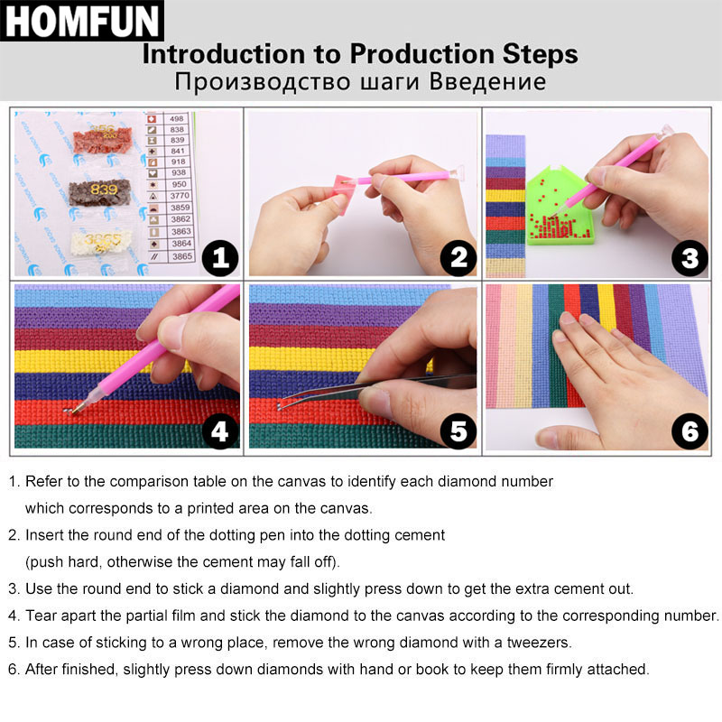 HOMFUN Art 5D Diy Diamond Pain - Embroidery Lady Bug avis et prix