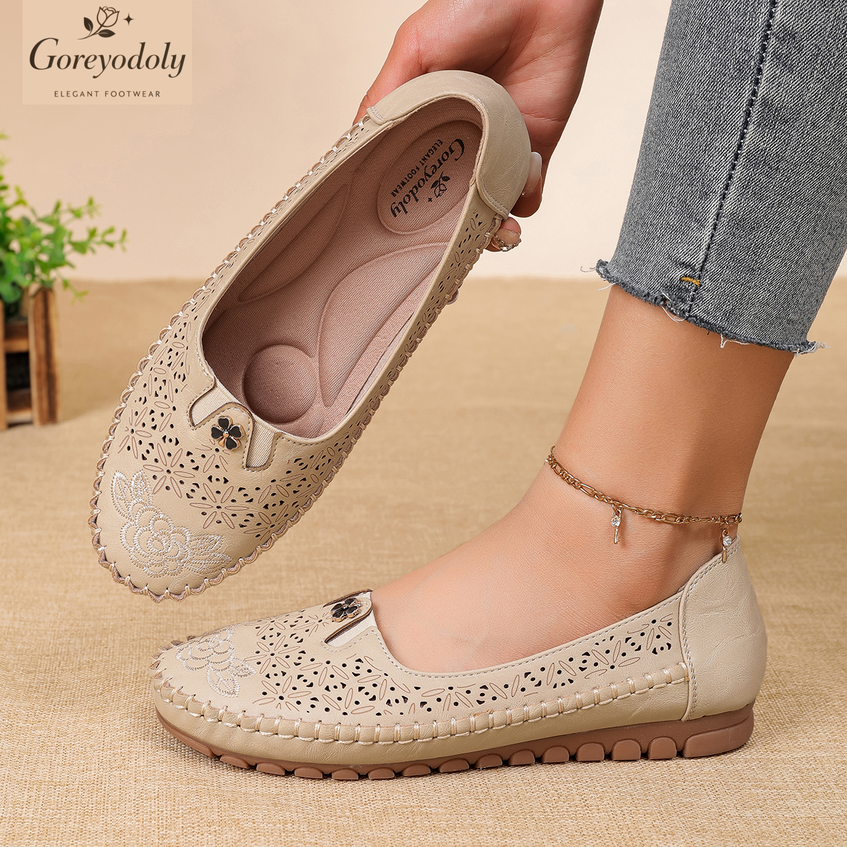 Goreyodoly women loafers flora - Embroidery Design Free avis et prix
