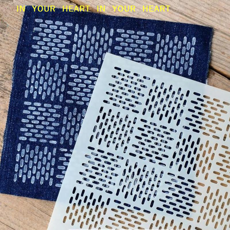 DIY Geometric Patchwork Stenci - Embroidery Service avis et prix