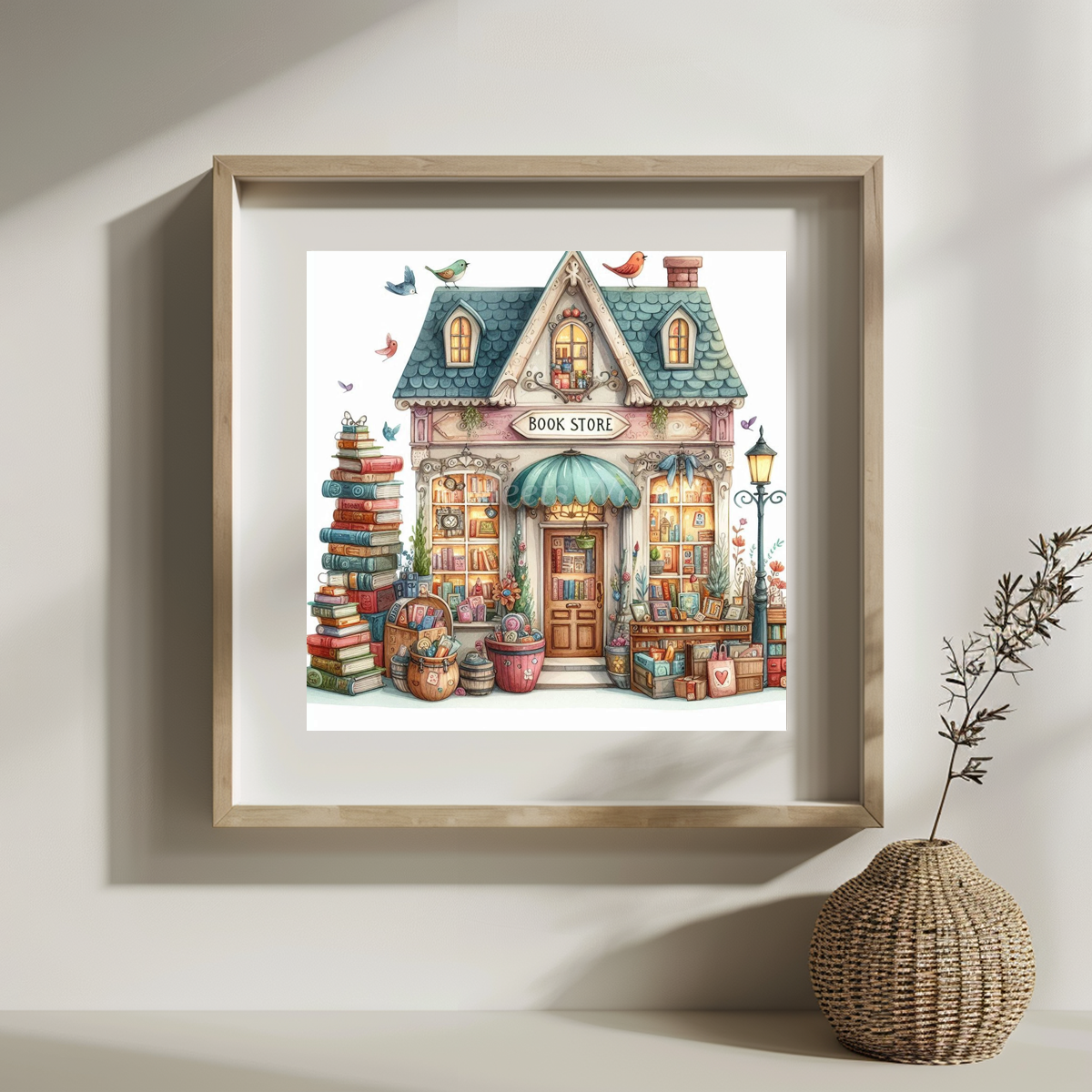 Small Bookstore 30X30CM/11.8in - Embroidery Artist avis et prix