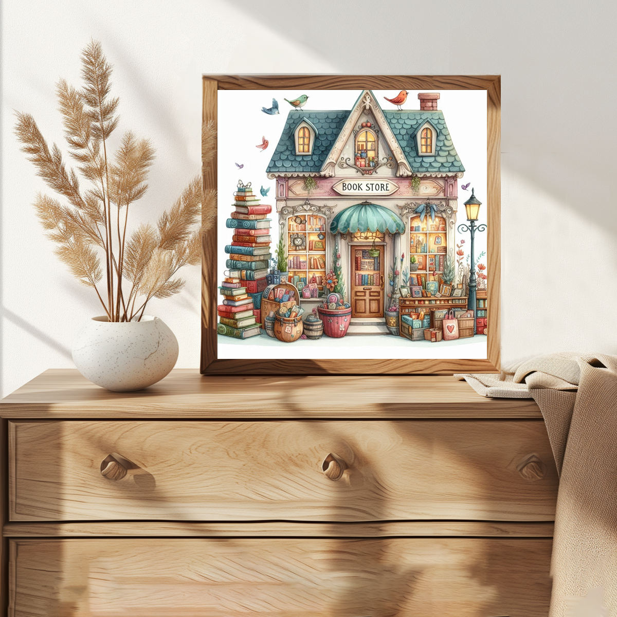 Small Bookstore 30X30CM/11.8in - Embroidery Artist avis et prix