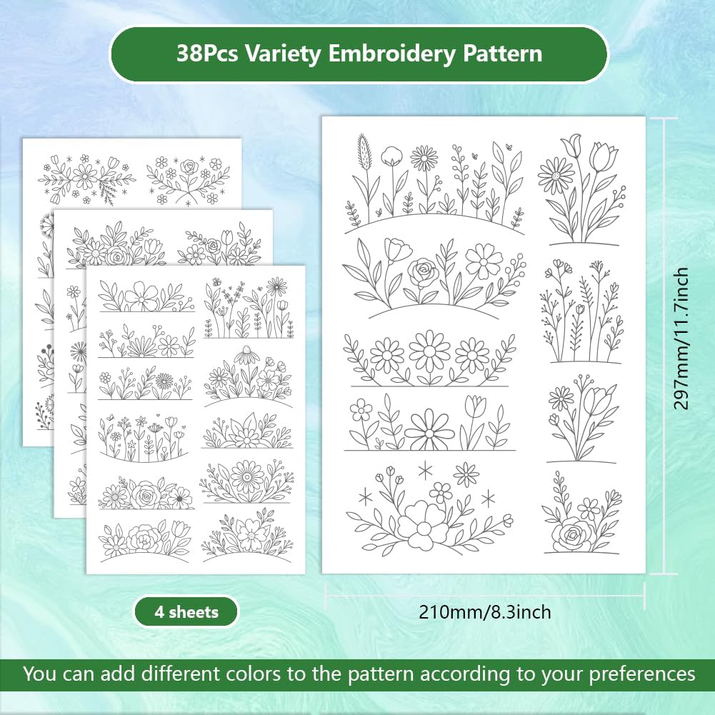 Flowers Water Soluble Stabiliz - Embroidery Sheet avis et prix