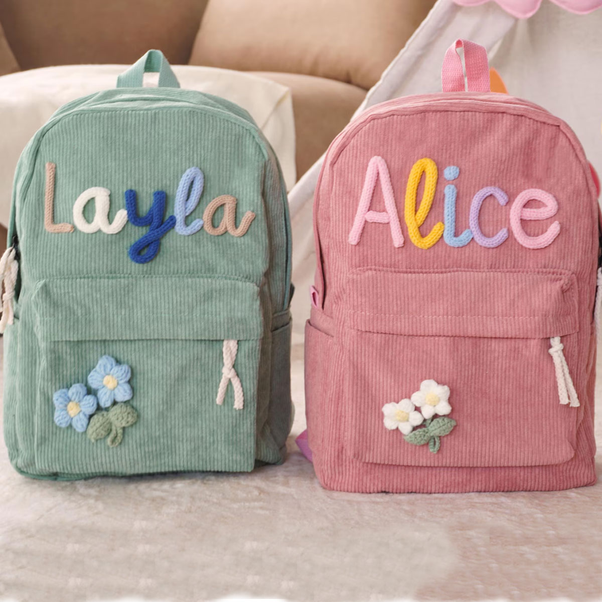 Unisex Personalized Corduroy B - Embroidery Initials Designs avis et prix
