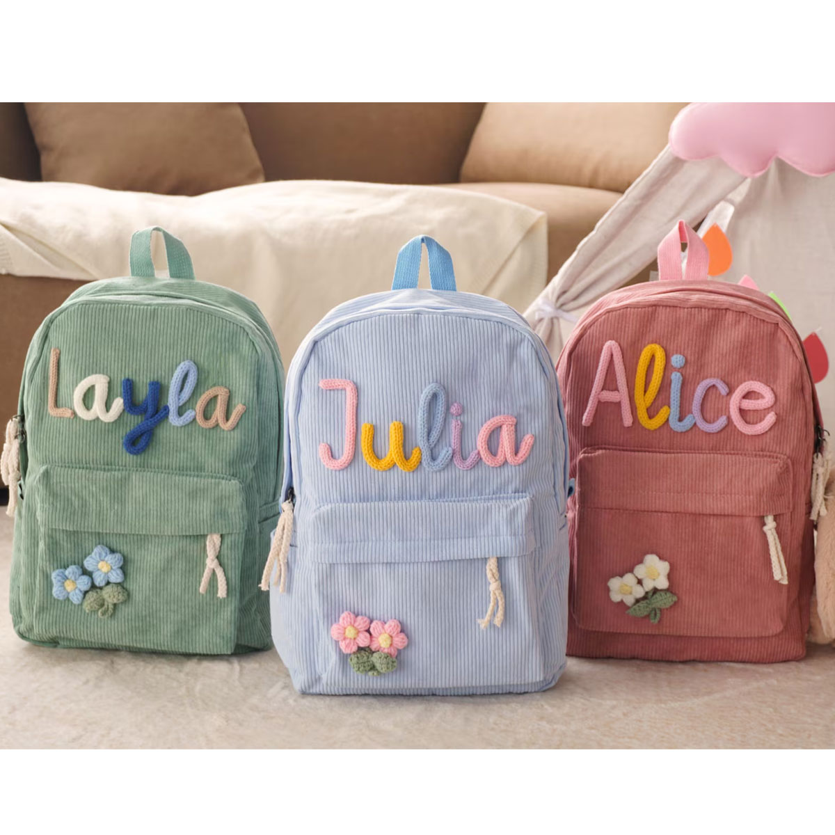 Unisex Personalized Corduroy B - Embroidery Initials Designs avis et prix