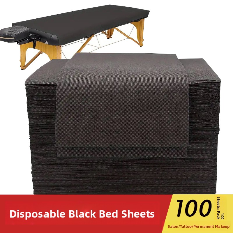 Black Disposable Bed Sheet Tat - Embroidery Sheet avis et prix