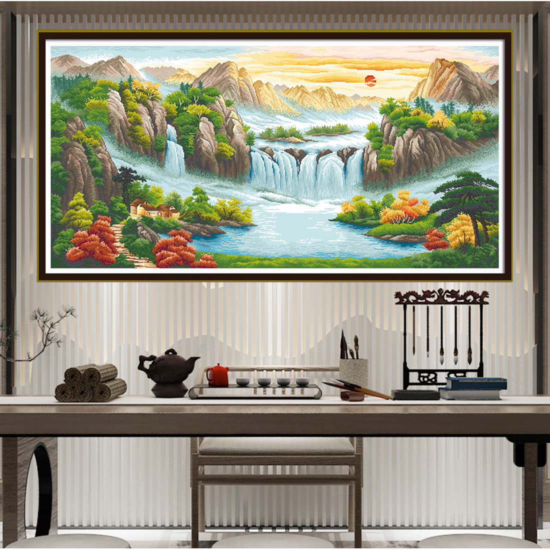 Printed Cross Stitch Set Hand  - Embroidery Running Stitch avis et prix