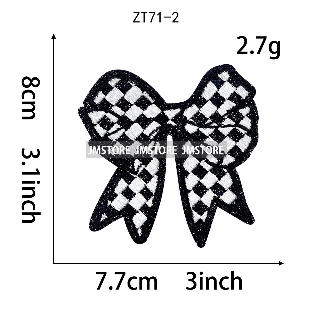Colorful Checkered Bows Stars  - Embroidery Lovers avis et prix