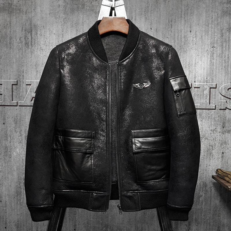 Denny&Dora Men's Shearling Coa - Embroidery In Australia avis et prix