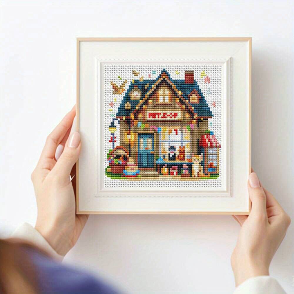 12Pcs Cross Stitch Kits House  - Embroidery Artist avis et prix